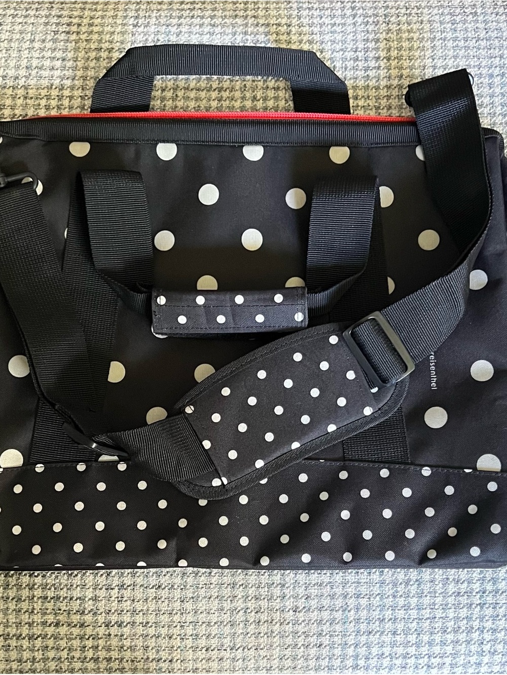 Black Polka Over night/Weekender duffle bag